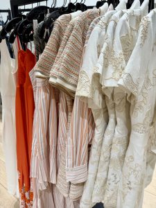 A closeup image of shirts