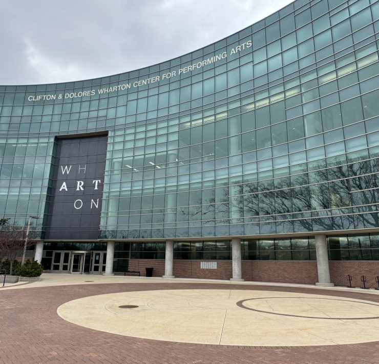 Exterior photograph of the Wharton Center for Performing Arts