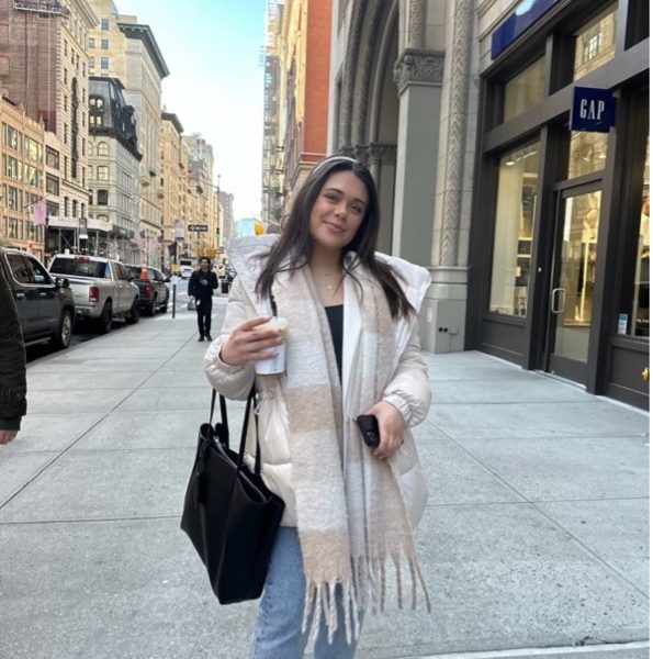 A portrait of an MSU student in New York City