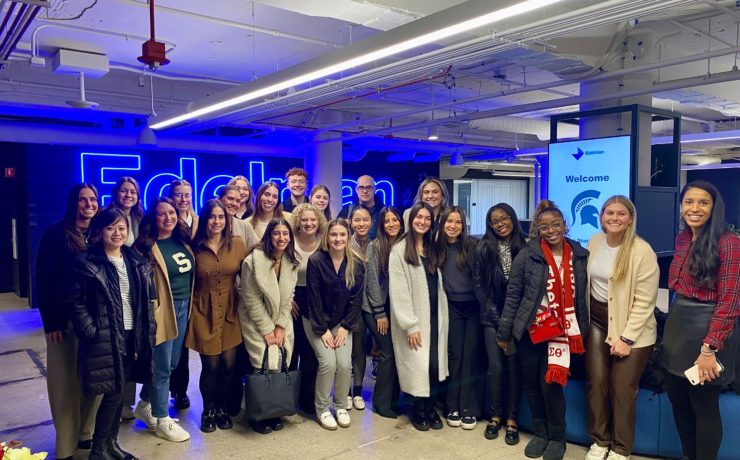 A group of students pose for photograph