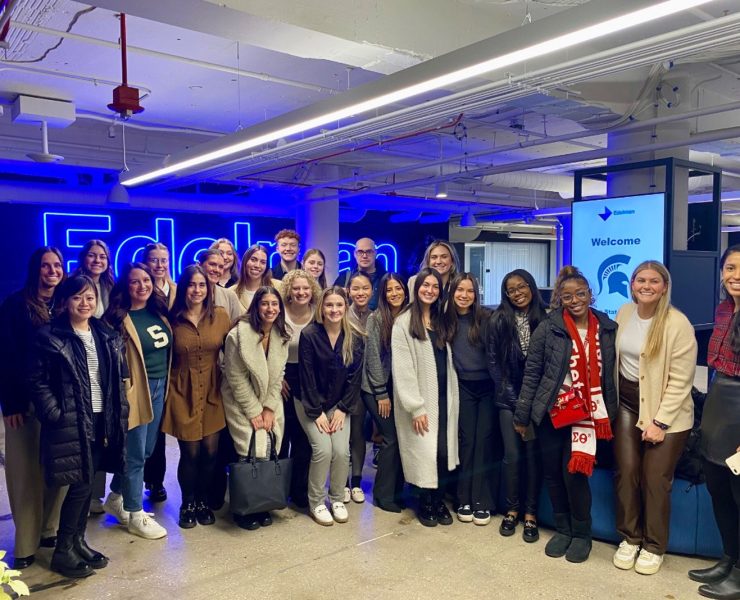 A group of students pose for photograph