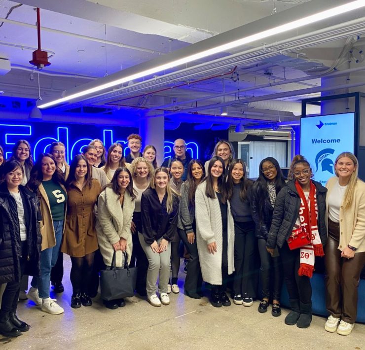 A group of students pose for photograph