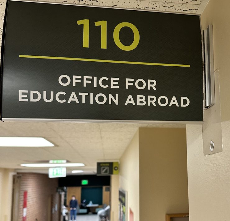 A sign for an office