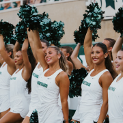 People dancing for MSU
