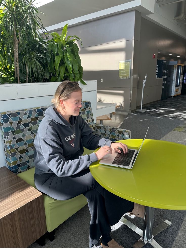 A person working on a computer