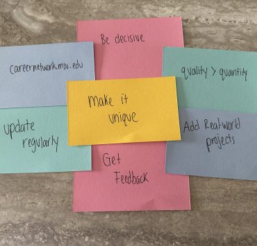 post-it notes on a page