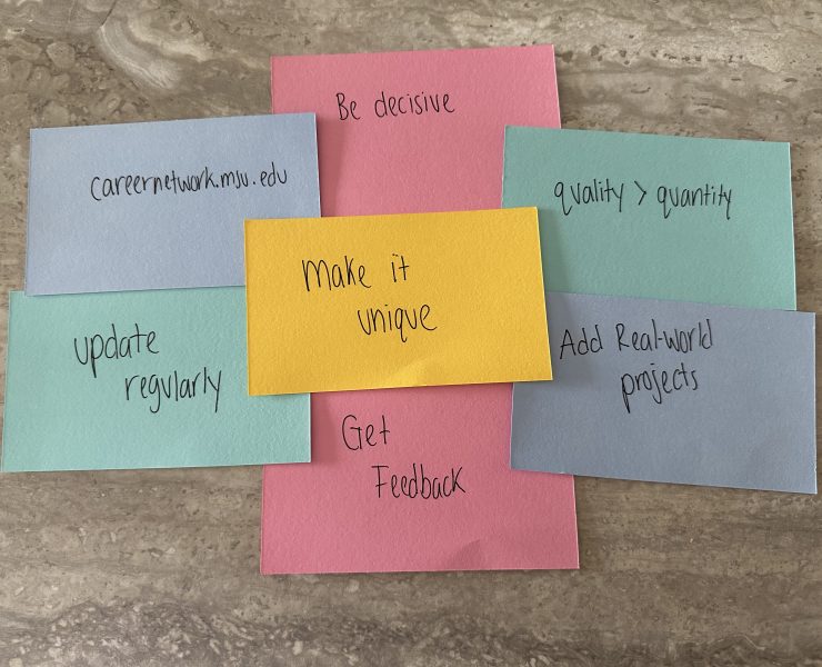 post-it notes on a page